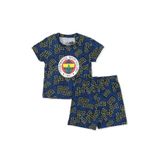 Fenerbahçe Erkek Bebek Pijama Takımı Bisiklet Yaka Kısa Kol Reçme