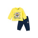 Fenerbahçe Erkek Bebek Pijama Takımı Bisiklet Yaka Long Sleeve Reçme