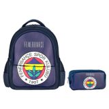 Fenerbahçe Erkek Çocuk Arma Baskılı Suni Deri Okul Çantası Ve Kalemlik Seti (İkili Set) - Setme25760c