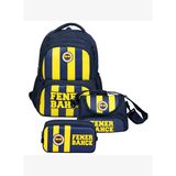 Fenerbahçe Erkek Çocuk Üçlü İlkokul Okul Çanta Seti - Fenerbahçe Yazılı (Mavi - Sarı) - SETFB70013A