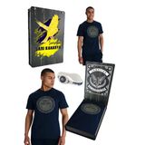 Fenerbahçe Erkek Tribün Nakışlı Logolu T-Shirt Uv+Bileklik Ahşap Kutu Hediye