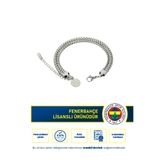 Fenerbahçe Fb Örme Ayarlanabilir 19 cm Çelik Bileklik Gri Taraftar Bilekliği