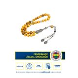 Fenerbahçe Fb Sarı Kaplangözü Doğal Taş 8 mm Hediye Kutulu Taraftar Tespih