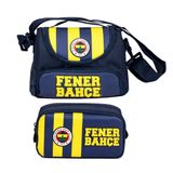 Fenerbahçe Fenerbahçe Yazılı Mavi - Sarı Erkek Çocuk Okul Beslenme Çantası ve Kalemlik Seti - SETFB70015
