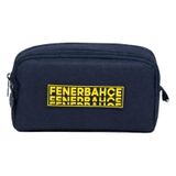 Fenerbahçe İki Gözlü Erkek Çocuk Yazılı Lacivert Okul Kalem Çantası/Kalemlik - 26718