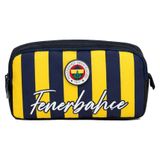 Fenerbahçe İki Gözlü Erkek Çocuk Yazılı Sarı - Lacivert Okul Kalem Çantası/Kalemlik - 26701