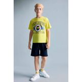 Fenerbahçe Kısa Kollu Pijama Üst Şort Pijama Alt 2'li Pijama Takımı Erkek Çocuk