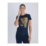 fenerbahçe Lacivert Tribün Palamut Varak Baskılı Tshirt, 34, TK010BFY05, Fb Lacivert Yeni, Kadın