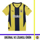 Fenerbahçe Lisanslı 24-25 Çubuklu Çocuk Forması - 9 - 10 Yaş - Sarı - Lacivert