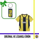 Fenerbahçe Lisanslı 24-25 Çubuklu Çocuk Forması ve Sarı-Lacivert 1907 Yazılı Anahtarlık - 9 - 10 Yaş - Sarı - Lacivert