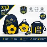 Fenerbahçe Lisanslı 3D Suni Deri Detaylı Okul Çantası 26784+ Beslenme Çantası 26760+ Kalemlik 26787