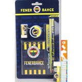 Fenerbahçe Lisanslı 7'li Kırtasiye Seti Not Defteri,2 Adet Silgi,cetvel,kalemtraş,2 Adet Kalem-Cetvel Ayraç