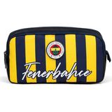 Fenerbahçe Lisanslı Klasik Çubuklu Kalemlik - Çift Bölmeli Sarı Lacivert Spor Kalem Çantası - Sarı - Lacivert