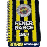 Fenerbahçe Lisanslı Labirent Oyunlu 13X21CM Ölçülü A5 Boyutlu Çizgili Metal Spiralli Sert Karton Kapaklı Not Defteri - Sarı - Lacivert