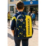 Fenerbahçe Lisanslı Orijinal Kamuflajlı Futbol Takımı Okul Çantası Sırt Çantası 42X37x18 Cm