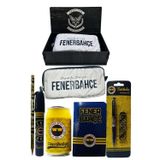 Fenerbahçe Lisanslı Sarı Kutu Kalemtraş Ahşap Kutulu 6Lı Kırtasiye Seti