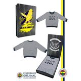 Fenerbahçe Lisanslı Uzun Kol Lacivert Bebek 1907 Sweat Hediyelik Ahşap Kutulu - 9 - 12 Ay - Gri - Lacivert