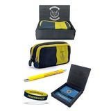 Fenerbahçe Orijinal Kalemlik & Uçlu Kalem & Bileklik Set Hediyelik Ahşap Kutulu