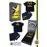 Fenerbahçe Orijinal Lisanslı 23-24 Lacivert Çocuk Forma Set Hediyelik Ahşap Kutulu