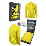 Fenerbahçe Orijinal Lisanslı 23/24 A Takım Futbolcu Yarım Fermuar Sweat Uv Kutulu + Bileklik Hediye Ahşap Kutu