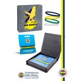 Fenerbahçe Orijinal Lisanslı 3'lü Silikon Bileklik Kanarya Baskılı Hediyelik Ahşap Kutulu