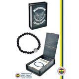 Fenerbahçe Orijinal Lisanslı Fb Logo Lav Taşı Doğaltaş Bileklik Hediyelik Ahşap Kutulu