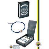 Fenerbahçe Orijinal Lisanslı Fb Logo Makrome Bileklik Hediyelik Ahşap Kutulu