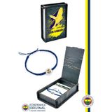 Fenerbahçe Orijinal Lisanslı Fb Logo Makrome Bileklik Kanarya Baskılı Hediyelik Ahşap Kut