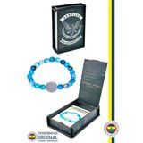 Fenerbahçe Orijinal Lisanslı Fb Mavi Akik Fasetli Doğaltaş Bileklik Hediyelik Ahşap Kutulu