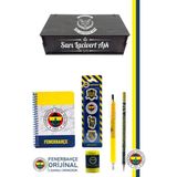 Fenerbahçe Orijinal Lisanslı Kalem Kalemtraş Bloknot Silgi Hediyelik Set - Sarı - Lacivert