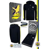 Fenerbahçe Orijinal Lisanslı Kapüşonlu Tam Fermuar Spor Sweat + Bileklik Set Özel Ahşap Kutulu