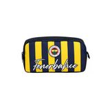 Fenerbahçe Orijinal Lisanslı Klasik Çubuklu Kalemlik - Çift Bölmeli Sarı Lacivert Spor Kalem Çantası