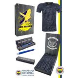 Fenerbahçe Orijinal Lisanslı Palamut LogoTribün T-Shirt + Kalem Set Hediyelik Ahşap Kutu