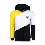 Fenerbahçe Orijinal Lisanslı Polar Sarı Lacivert Kapüşonlu Sweat (Sarı - Lacivert, L)