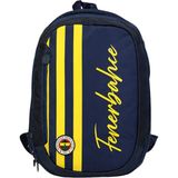 Fenerbahçe Orijinal Lisanslı Sarı Lacivert Çubuklu Sırt Çantası - 3 Bölmeli Laptop Gözlü Okul Çantası