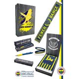Fenerbahçe Orijinal Lisanslı Since 1907 Şal Atkı Bileklik Ve Premium Uçlu Kalem Set Ahşap Kutulu