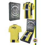 Fenerbahçe Orijinal Lisanslı Unisex 24-25 Yeni Sezon Sarı Lacivert Çubuklu Çocuk Forma Ahşap Kutulu
