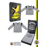 Fenerbahçe Orijinal Lisanslı Uzun Kol Lacivert Bebek Sweat Hediyelik Ahşap Kutulu