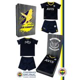Fenerbahçe Orijinal Mini Lacivert Çocuk Forma Set Hediyelik Ahşap Kutulu