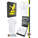 Fenerbahçe Orijinal Palamut Logo Sıfır Yaka Çocuk T-Shirt Hediyelik Ahşap Kutulu - Beyaz - 16 Yaş