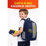 Fenerbahçe Pelüş Logolu Çanta ve Çift Gözlü Kalem Hediyeli - Lacivert - Sarı