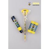 Fenerbahçe Silgi Tepeli Kurşun Kalem , Roket Silgi Ve Jumbo Kalemtraş Kırtasiye Seti