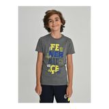 Fenerium Erkek Çocuk Tribun Fenerbahçe Spor T-Shirt, Gri Melanj, 4 Yaş
