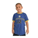 FENERIUM Fenerbahçe Mavi Kolej Çizgili Çocuk Tshirt,Saks Mavı 12
