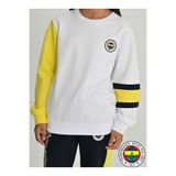 Fenerium Fenerbahçe S.K. 25/26 Tribün 6 Renk Logolu Çocuk Sweatshirt, 10, TK017CGK15, BEYAZ, üniseks-çocuk
