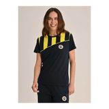 Fenerium Kadın Tribun Çubuk Bloklu Spor T-Shirt, Lacivert, 40 Beden