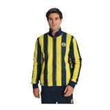Fenerium Tribün Çubuklu Peluş Ceket, S, TK017EGK60, LACIVERT-SARI, Erkek