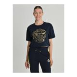 Fenerium Tribun Gold Logolu T-Shirt Lacivert, 40, TK010BGK04, FB LACİ YENİ, Kadın