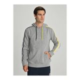 Fenerium Tribun Kol Detaylı Sweatshirt Gri Melanj, M, TK017EGK35, GRİ MELANJ, erkek