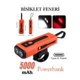 Fenerix Şarjlı Bisiklet Işığı, Su Geçirmez Bisiklet Lambası, Güçlü Işık Çakarlı MOD 5000 Mah Powerbank Z-828